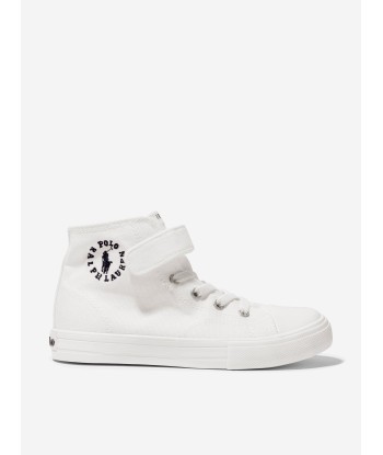 Ralph Lauren Kids Forrester High Top Trainers in Cream hantent personnes