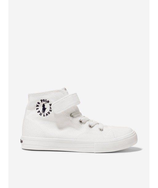 Ralph Lauren Kids Forrester High Top Trainers in Cream hantent personnes