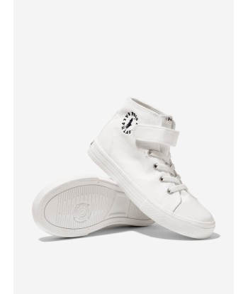 Ralph Lauren Kids Forrester High Top Trainers in Cream hantent personnes