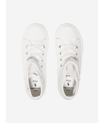 Ralph Lauren Kids Forrester High Top Trainers in Cream hantent personnes