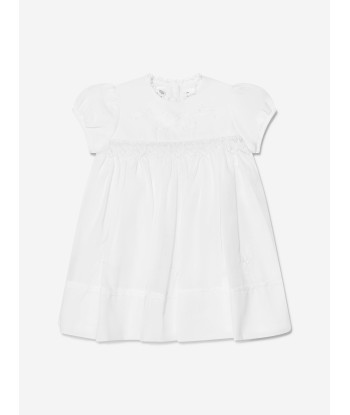 Sarah Louise Baby Girls Dress And Bonnet Set in White À commander