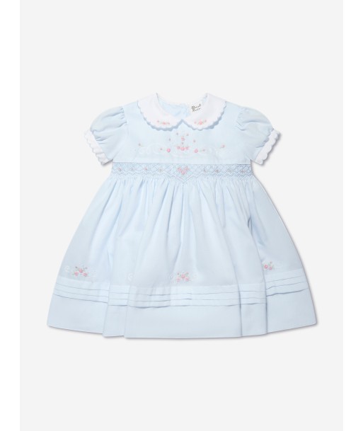 Sarah Louise Girls Embroidered Dress in White des créatures d'habitude