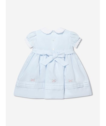 Sarah Louise Girls Embroidered Dress in White des créatures d'habitude