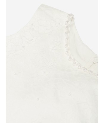 Sarah Louise Girls Ceremonial Ballerina Length Dress in White store