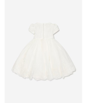 Sarah Louise Girls Ceremonial Ballerina Length Dress in Ivory Les magasins à Paris