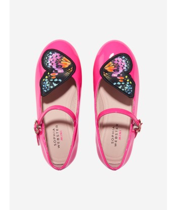 Sophia Webster Girls Leather Embroidered Butterfly Shoes pas chere