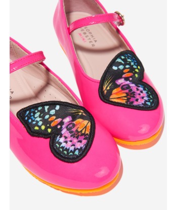 Sophia Webster Girls Leather Embroidered Butterfly Shoes pas chere