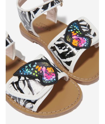 Sophia Webster Girls Leather Zebra Butterfly Sandals 50-70% off 