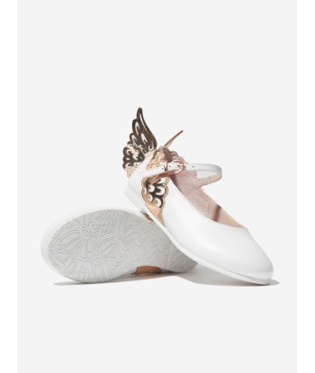 Sophia Webster Girls Leather Evangeline Shoes in White de France