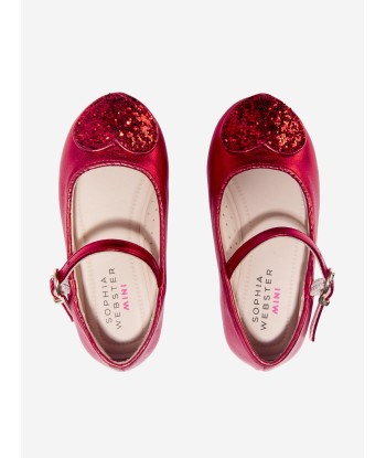 Sophia Webster Girls Leather And Glitter Amora Shoes de la marque