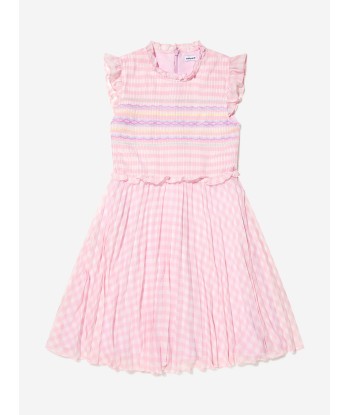 Self Portrait Girls Gingham Print Smocked Dress vous aussi creer 