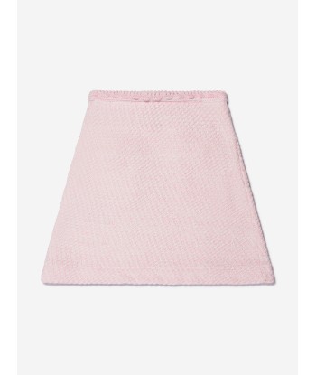 Self Portrait Girls Knitted Mini Skirt in Pink basket pas cher