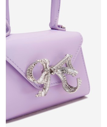 Self Portrait Girls Bow Micro Envelope Bag in Lilac En savoir plus