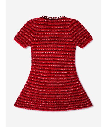 Self Portrait Girls Knitted Mini Dress in Red JUSQU'A -70%! 