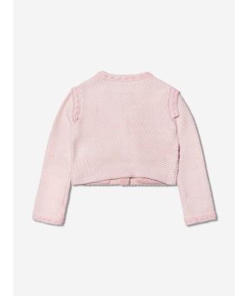 Self Portrait Girls Knitted Cardigan in Pink soldes