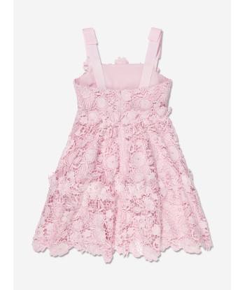 Self Portrait Girls Guipure Lace Mini Dress in Pink Véritable concentré