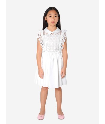 Self Portrait Girls Lace Mini Dress in White Toutes les collections ici