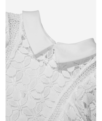 Self Portrait Girls Lace Mini Dress in White Toutes les collections ici