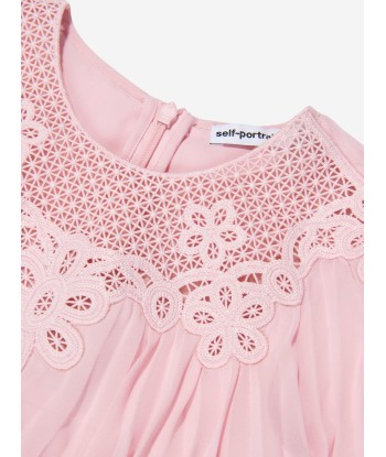 Self Portrait Girls Tiered Chiffon Dress in Pink plus qu'un jeu 