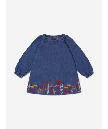 Stella McCartney Baby Girls Mushroom Denim Dress pas cher 