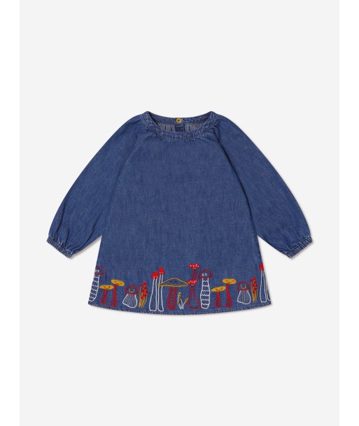 Stella McCartney Baby Girls Mushroom Denim Dress pas cher 