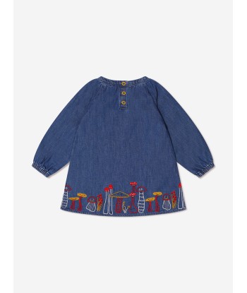 Stella McCartney Baby Girls Mushroom Denim Dress pas cher 