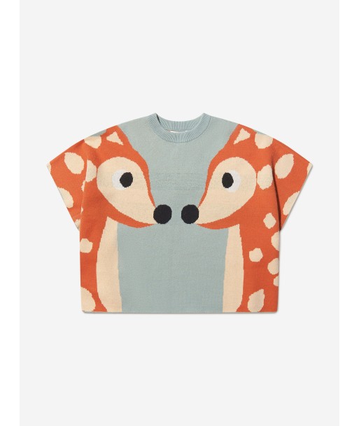 Stella McCartney Girls Wool Knitted Deer Poncho l'évolution des habitudes 