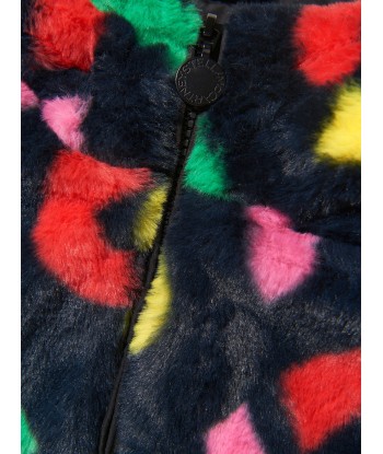 Stella McCartney Girls Logo Faux Fur Coat acheter