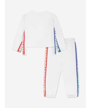 Stella McCartney Girls Logo Tracksuit in White Découvrez la collection