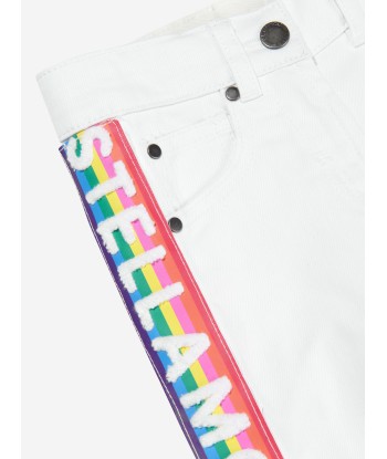 Stella McCartney Girls Logo Trim Jeans in White les ligaments