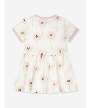 Stella McCartney Girls Flower Jersey Dress in Ivory suggérées chez