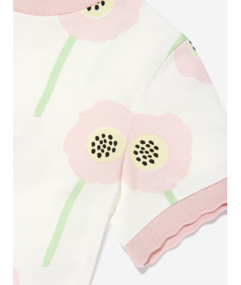 Stella McCartney Girls Flower Jersey Dress in Ivory suggérées chez