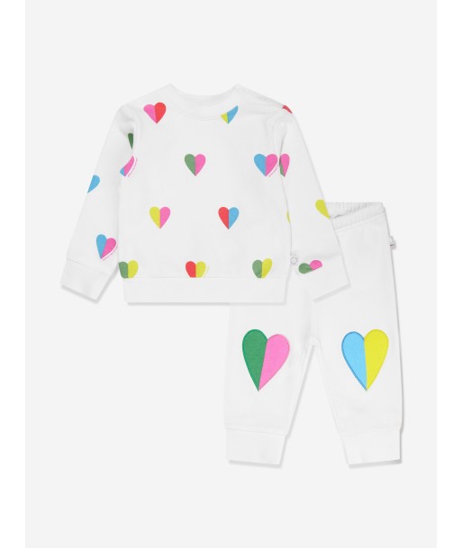 Stella McCartney Baby Girls Hearts Tracksuit in Ivory à prix réduit toute l'année