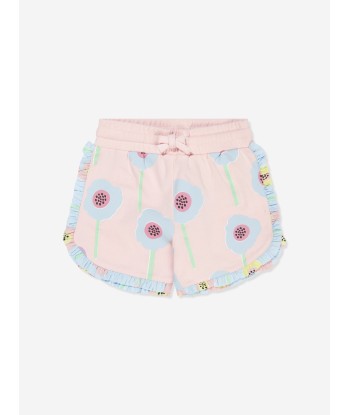 Stella McCartney Girls Flower Jersey Shorts in Pink pas chere