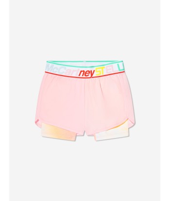 Stella McCartney Girls Layered Sports Shorts in Pink commande en ligne