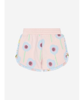 Stella McCartney Girls Flower Jersey Shorts in Pink pas chere