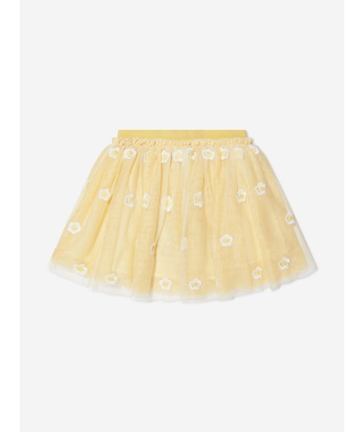 Stella McCartney Girls Embroidered Flower Skirt in Yellow Amélioration de cerveau avec