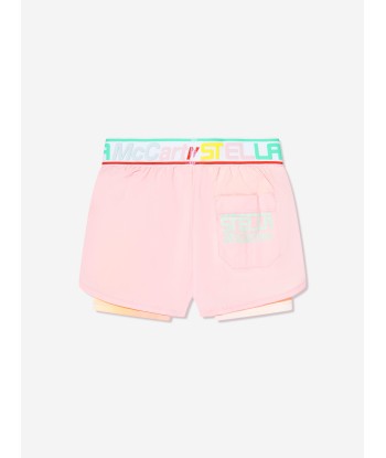 Stella McCartney Girls Layered Sports Shorts in Pink commande en ligne