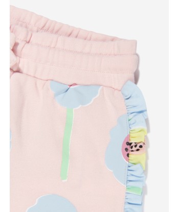 Stella McCartney Girls Flower Jersey Shorts in Pink pas chere