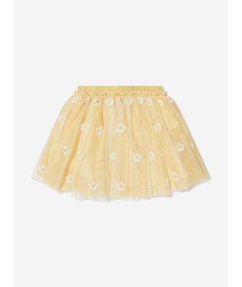 Stella McCartney Girls Embroidered Flower Skirt in Yellow Amélioration de cerveau avec