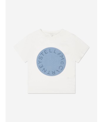 Stella McCartney Girls Logo Print T-Shirt in Ivory suggérées chez