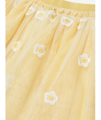 Stella McCartney Girls Embroidered Flower Skirt in Yellow Amélioration de cerveau avec