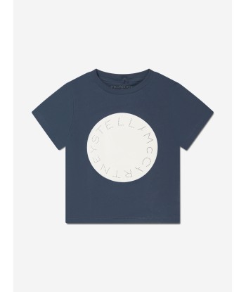 Stella McCartney Boys Logo Print T-Shirt in Blue france