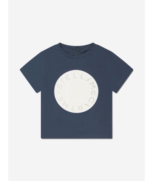 Stella McCartney Boys Logo Print T-Shirt in Blue france