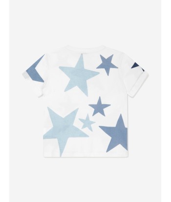 Stella McCartney Girls Star Print Logo T-Shirt in Ivory du meilleur 