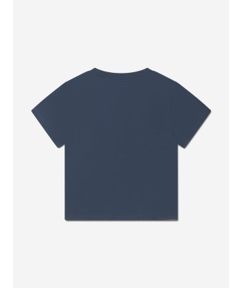 Stella McCartney Boys Logo Print T-Shirt in Blue france