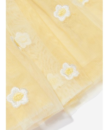 Stella McCartney Girls Embroidered Flower Skirt in Yellow Amélioration de cerveau avec