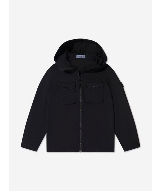 Stone Island Junior Boys Zip Up Hooded Shacket offre 