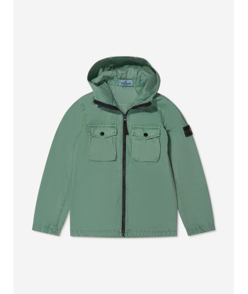 Stone Island Junior Boys Zip Up Hooded Shacket Toutes les collections ici