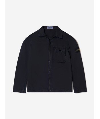 Stone Island Junior Boys Zip Up Shacket With Pocket chez Cornerstreet bien 